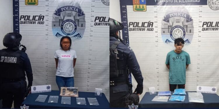 Policía de Solidaridad aseguró 346 dosis de posibles narcóticos, un arma de fuego y un vehículo con reporte de robo