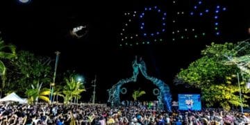 Reciben solidarenses y visitantes Año Nuevo en Portal Maya