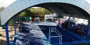 Inauguran espacios deportivos en primaria de Puerto Aventuras