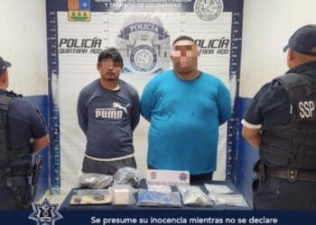 Policía de Solidaridad detiene a dos ladrones que asaltaron una casa de empeño en el fraccionamiento Palmas I