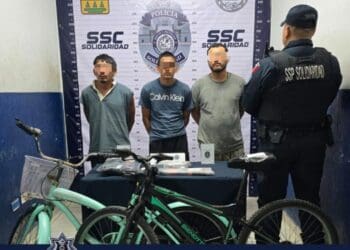 Detienen a tres sujetos en Playa del Carmen cuando pretendían robar una bicicleta