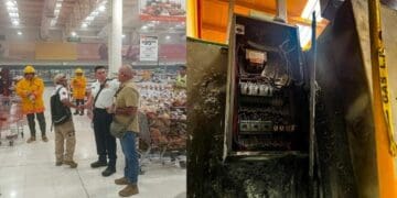 Atienden de forma rápida y eficiente corto circuito en Plaza las Américas de Playa del Carmen