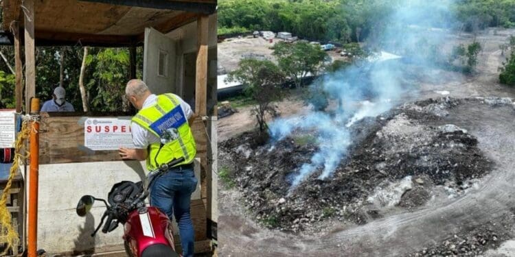 Incendio controlado y suspensión de obra de CADU, en Playa del Carmen