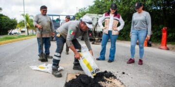 Continuaremos trabajando a máxima capacidad para tener un Solidaridad sin baches: Estefanía Mercado