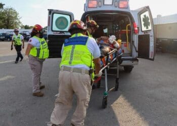 Gobierno de Estefanía Mercado realiza segundo rescate humanitario en menos de un mes con helicóptero de la SSC Playa del Carmen, ahora en Tulum