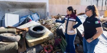 Estefanía Mercado encabeza jornada de descacharrización en Villas del Sol