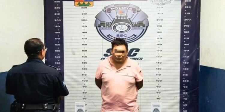 Detienen a sujeto por desobediencia y resistencia de particulares en Playa del Carmen